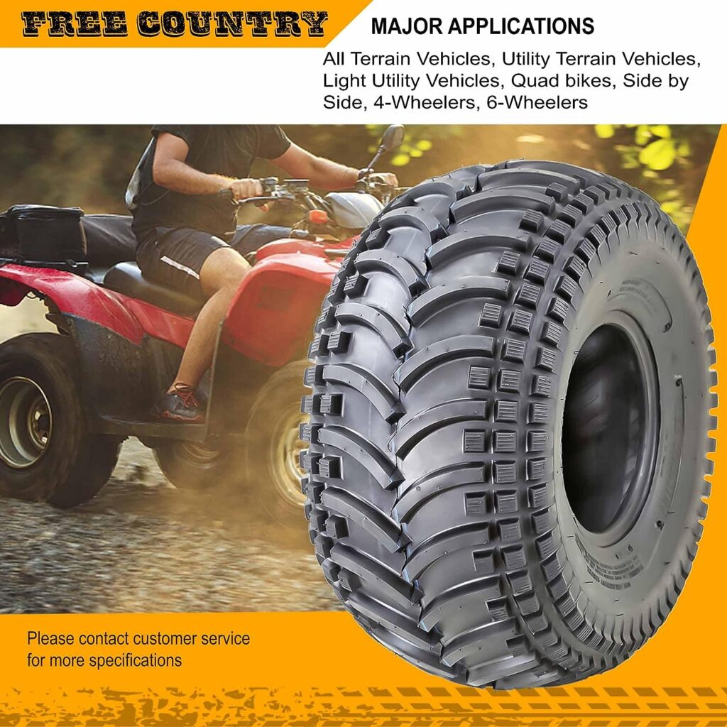 FREE COUNTRY 25X12-9 ATV Tires 4 Ply 25x12x9 -Set of 2-10408