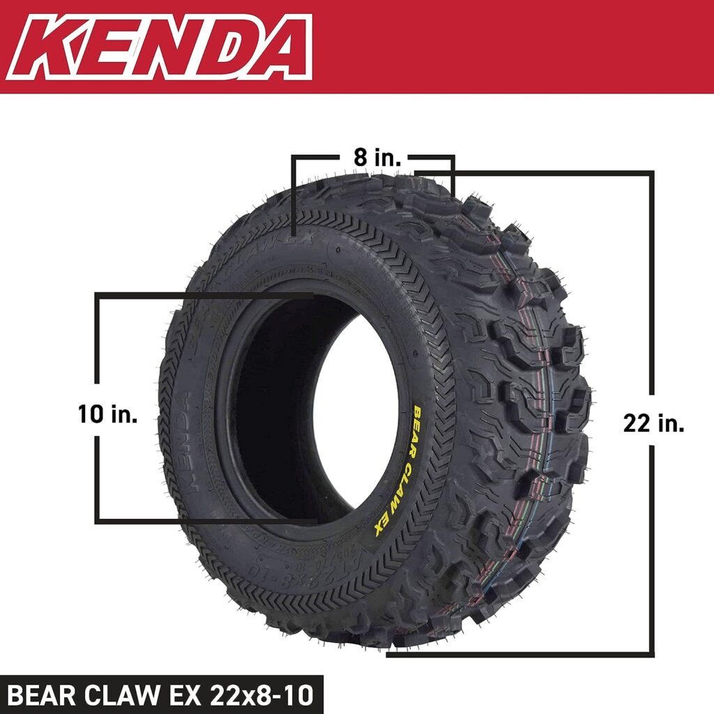 Kenda Bear Claw EX 22x8-10 Front ATV 6 PLY Tires Bearclaw 22x8x10-2 Pack