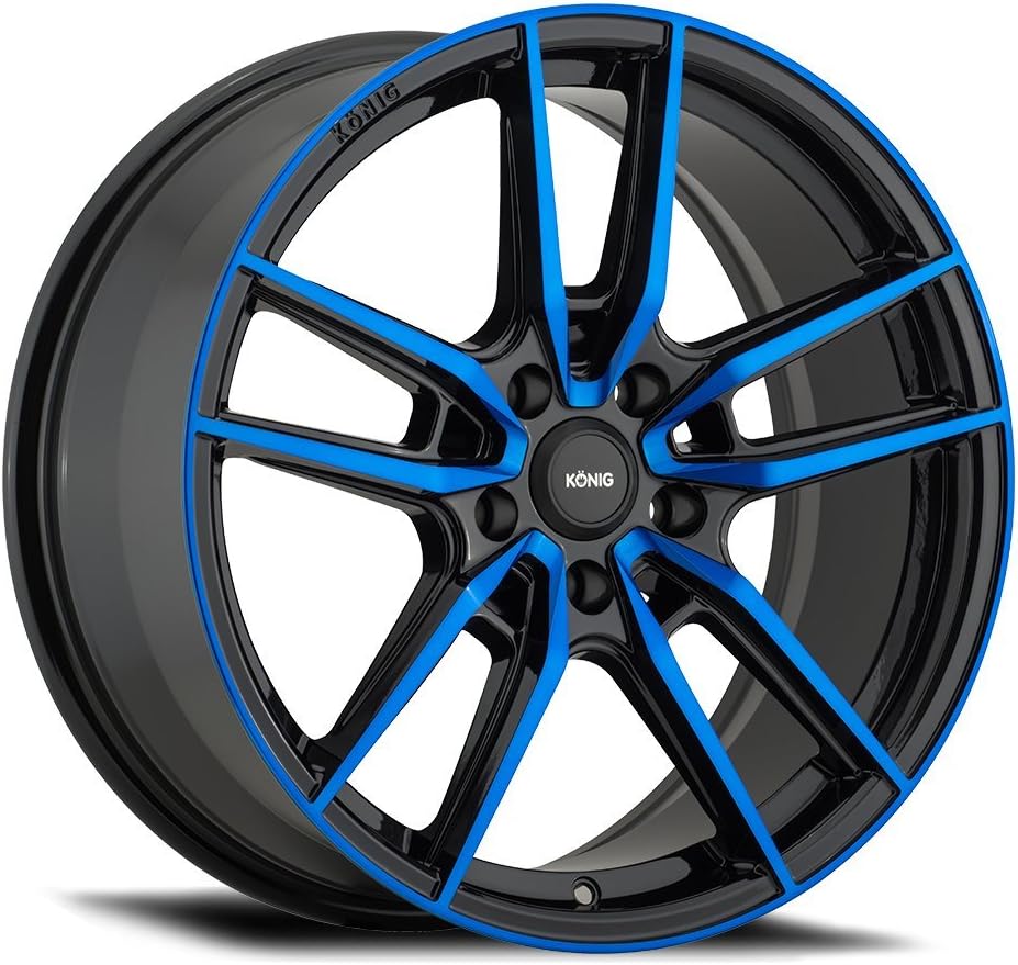 Konig Myth Wheels Gloss Black Aluminum and Milled Spokes (1 x 1. inches /5 x, 1 inches Offset)