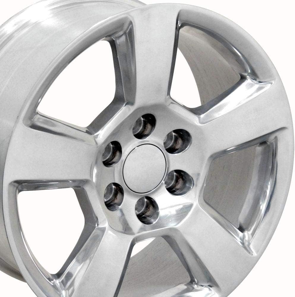 OE Wheels LLC 20 inch Rim Fits Chevy Tahoe Wheel CV76 20x9 Polished Wheel Hollander 5652